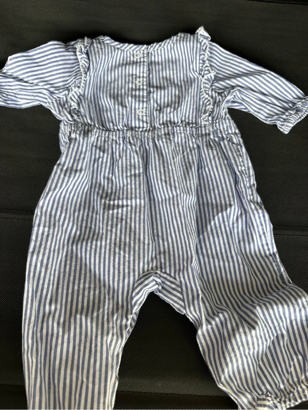 Janie and Jack Striped Romper girls 0-3 months